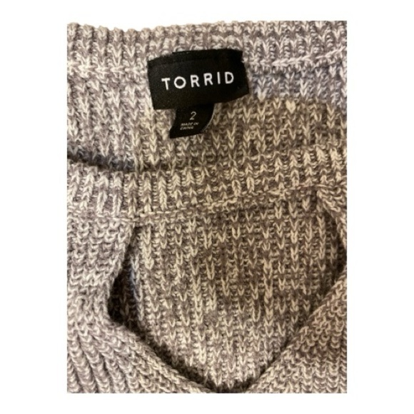 NWOT Torrid Heather Gray Knit Sweater - Picture 2 of 3